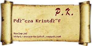 Pócza Kristóf névjegykártya
